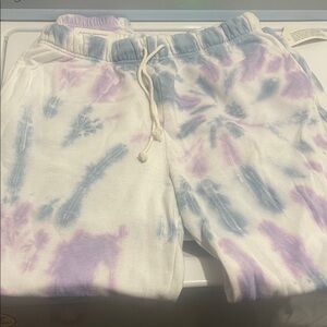 Aeropostale women Blue and Purple Tie-Dye Joggers